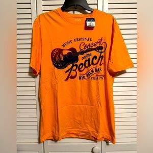 Great Chaps men’s size medium orange music festival short sleeve T shirt NWT